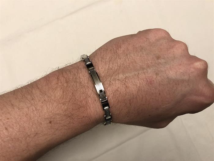 BRACCIALE UOMO IN ACCIAIO CON EMATITE 3